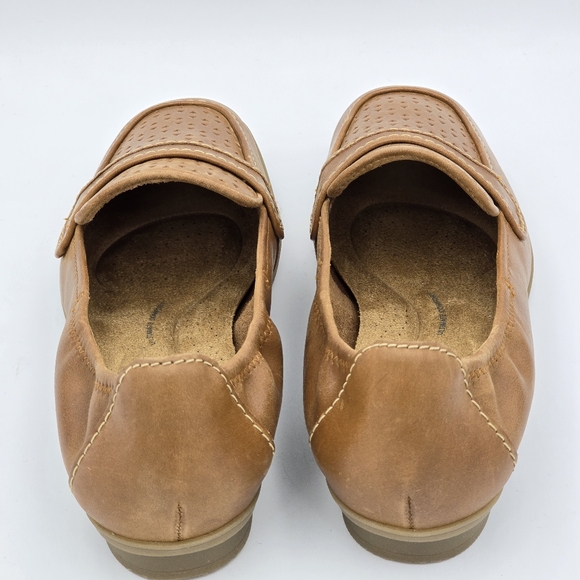 6W - WIDE WIDTH - Clarks Lyrical Way Women's Loafers, Tan Leather, NEW! - Picture 8 of 16